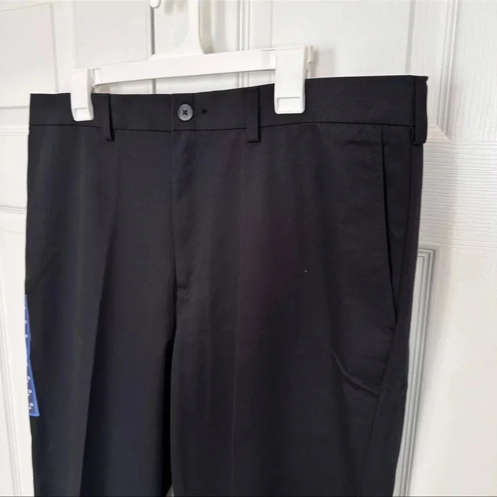 Croft & Barrow‎ Easy Care Khaki Black Pants Flat Front Size 38x29 NWT